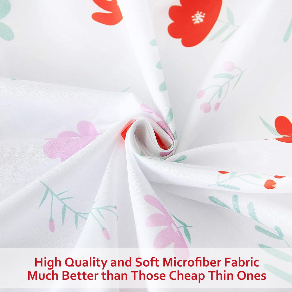 Moonsea Girl Red Floral sheet in a nursery setting
