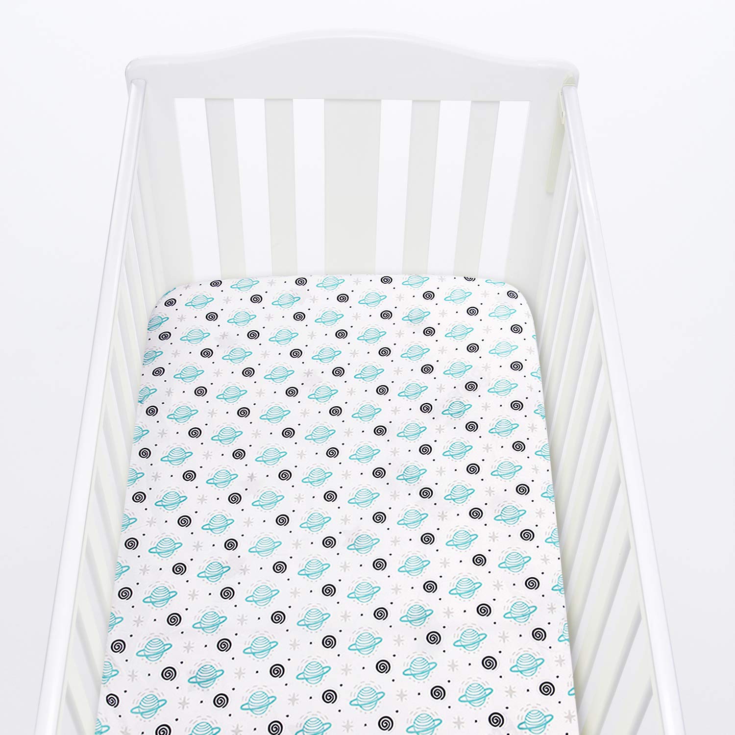 Moonsea Pack and Play Sheets microfiber texture closeup emphasizes soft fabric