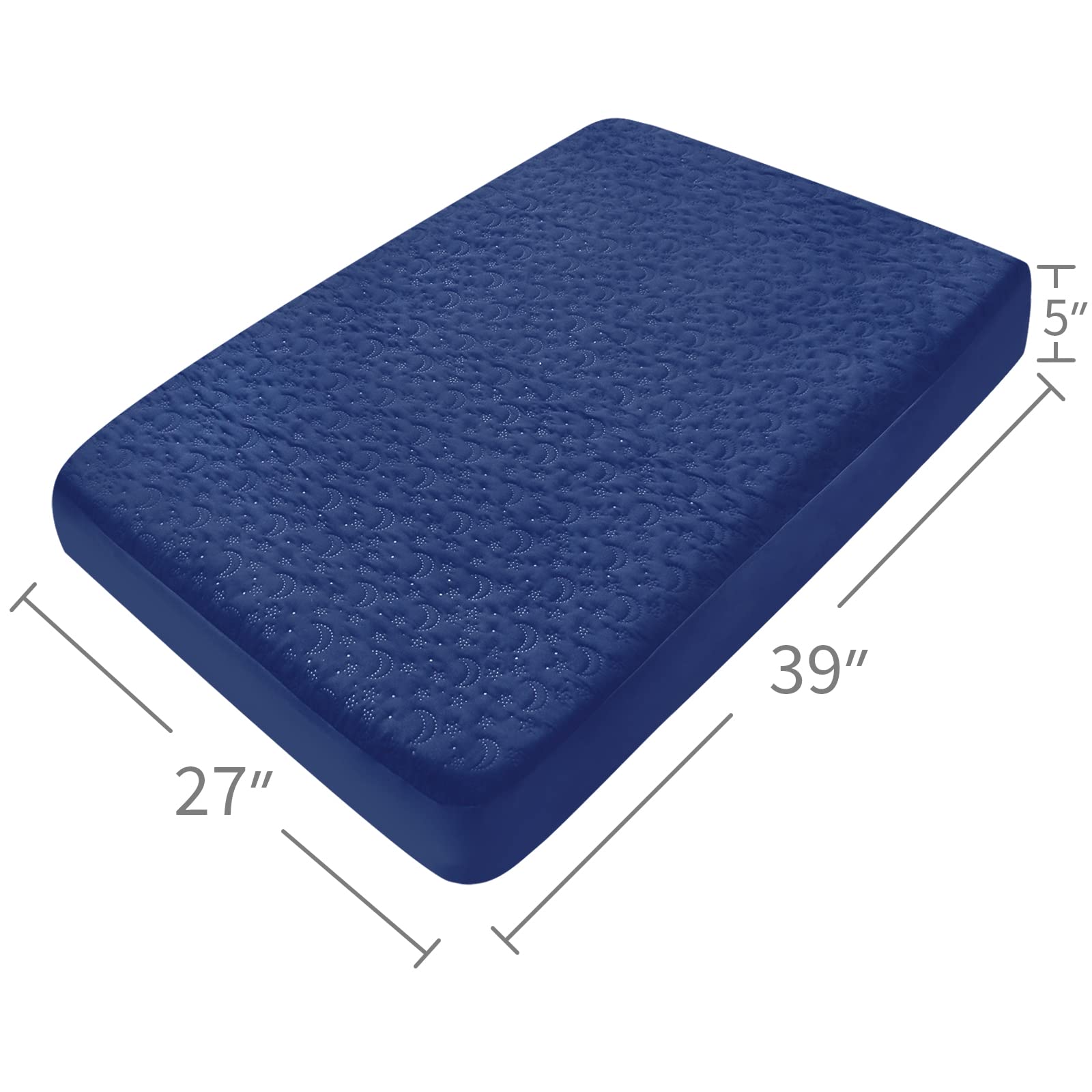 Moonsea pack n play fit diagram demonstrates secure 38x26 compatibility with Graco and similar