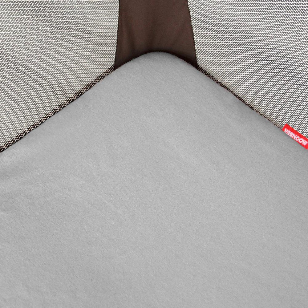 Moonsea pack n play fitted sheet grey easy care machine wash