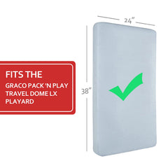 Moonsea Pack-n-Play Mattress Pad noise-free cover supports quiet playtime.