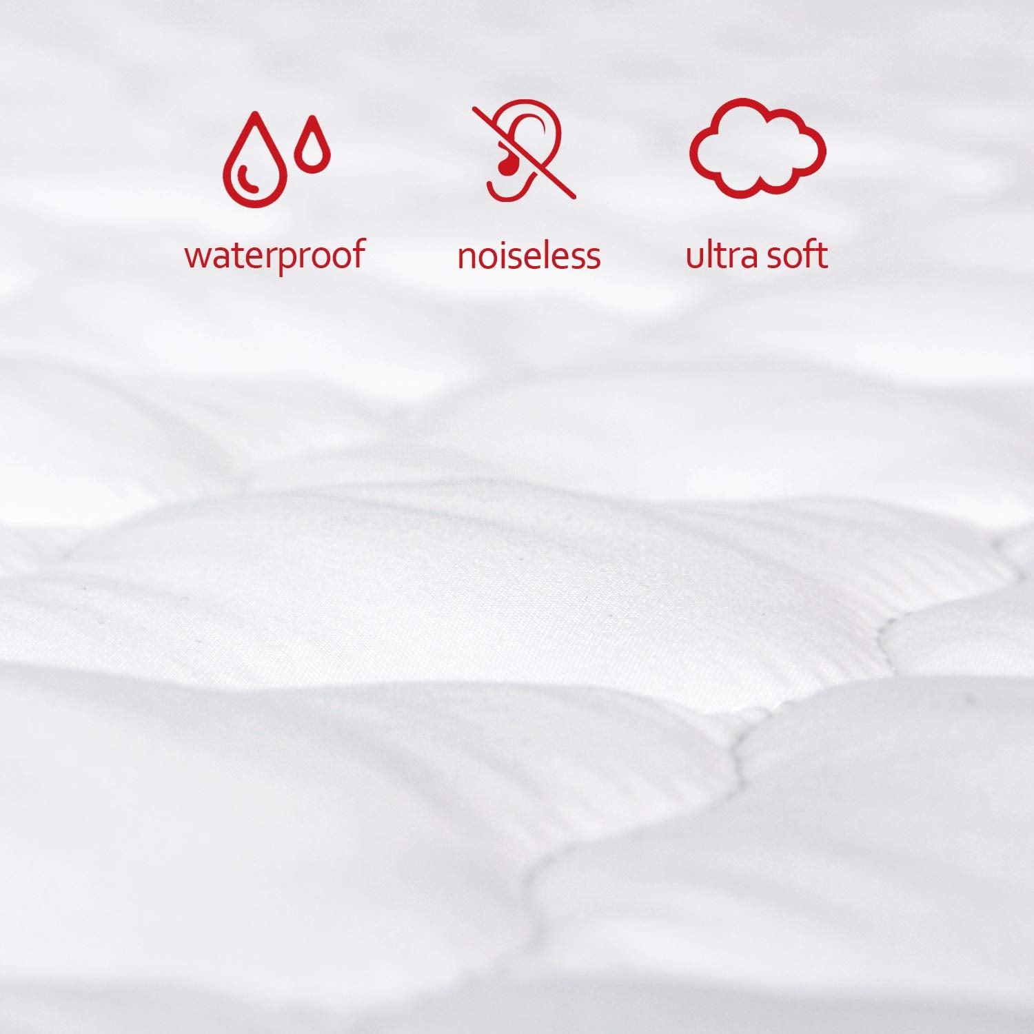 Moonsea Pack-n-Play Mattress Pad waterproof layer demonstrates spill protection.