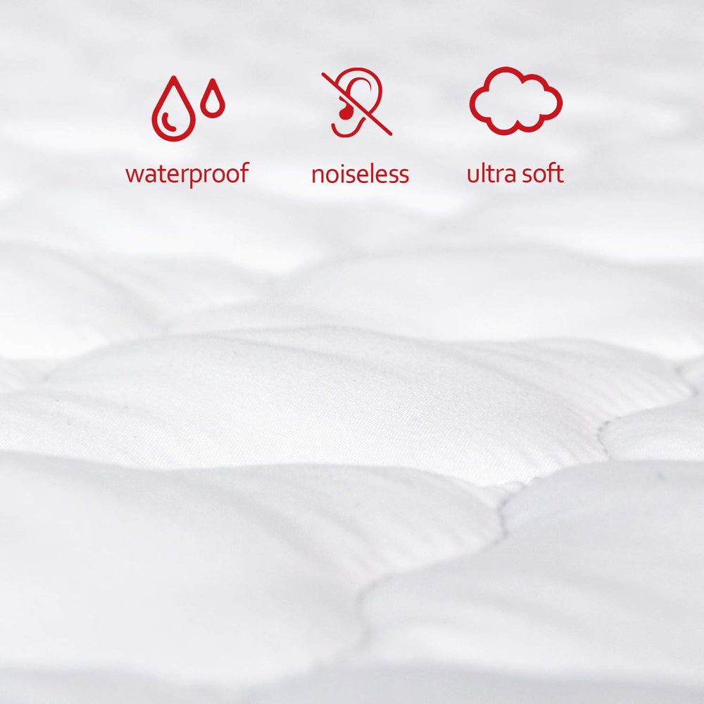 Moonsea Pack-n-Play Mattress Pad waterproof layer demonstrates spill protection.