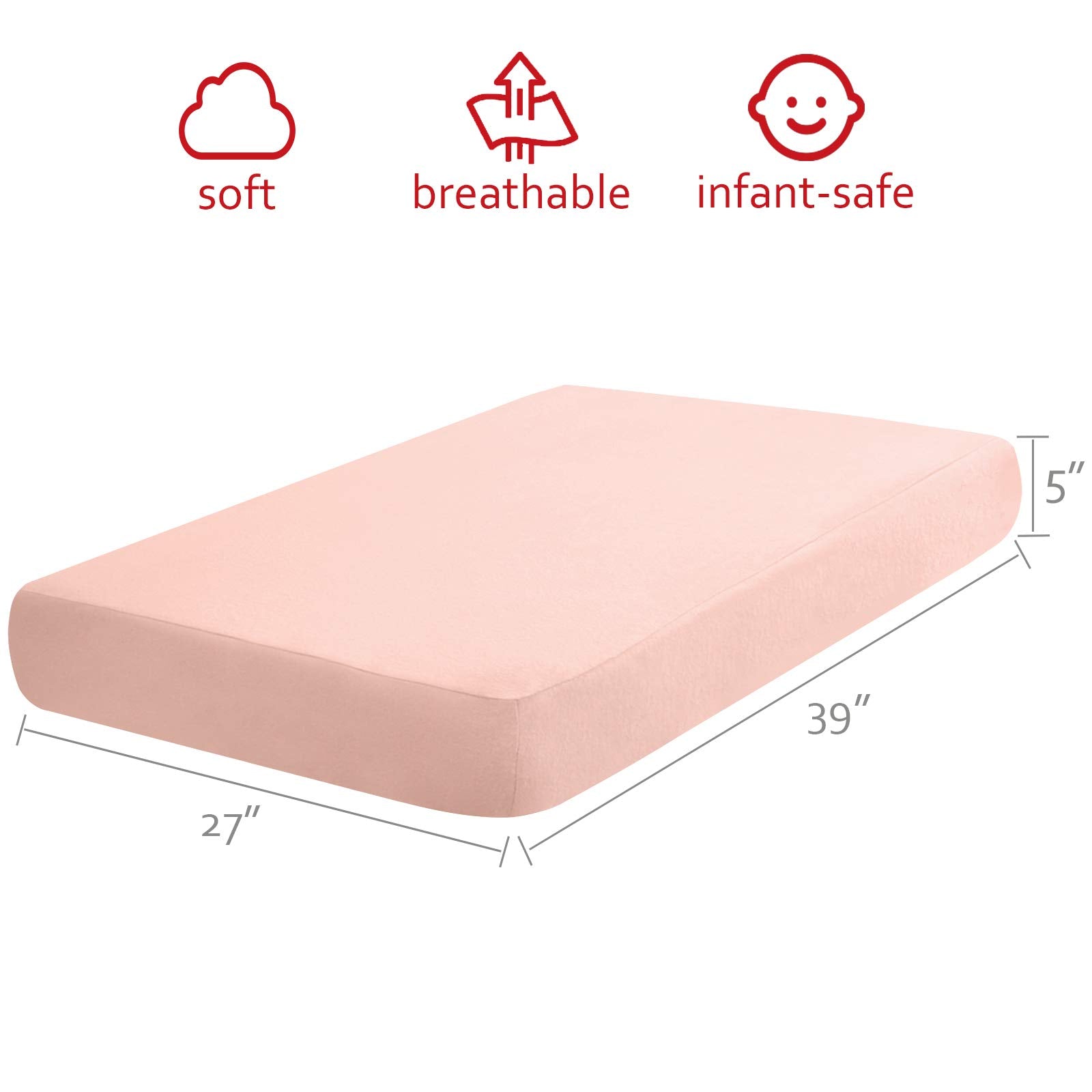 Moonsea pack n play sheet snug fit 5 inch depth keeps mattress secure