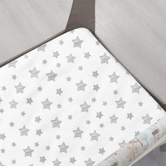 Moonsea pack n play sheet closeup of soft microfiber fabric