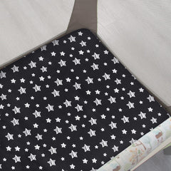 Moonsea Pack N Play Sheets close-up elastic edge keeps mattress snug.