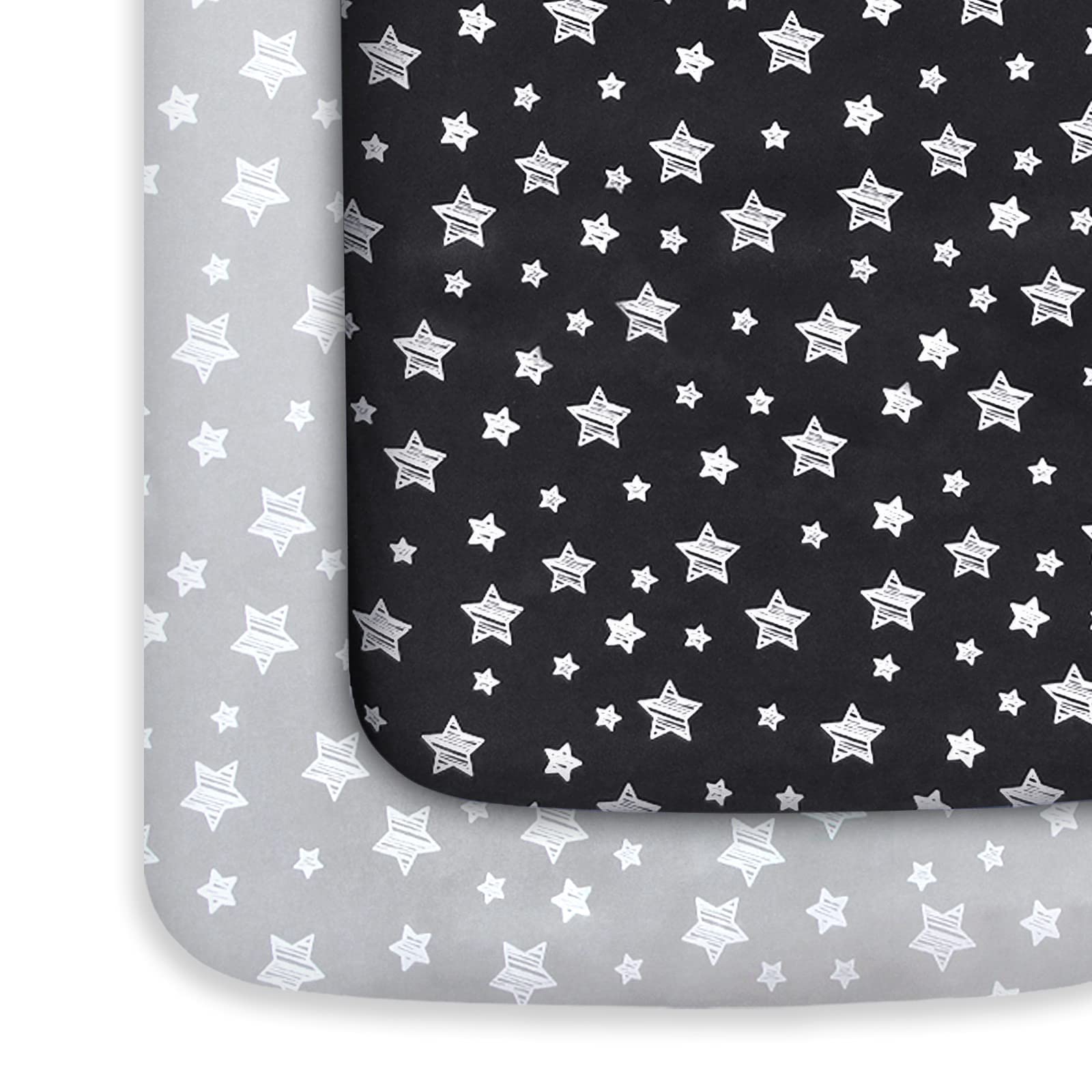Moonsea Pack N Play Sheets close-up reveals soft microfiber for breathable nap-time comfort.
