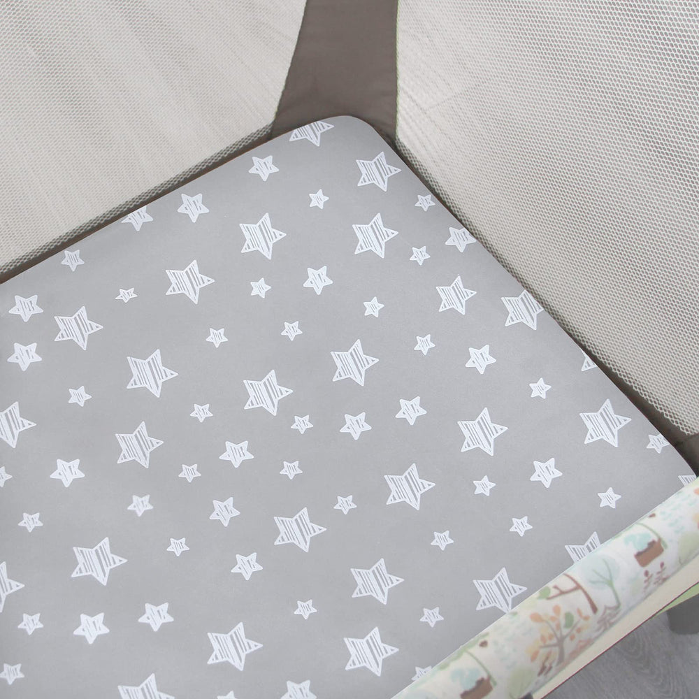 Moonsea pack n play sheets on mattress with snug elastic edge for secure fit