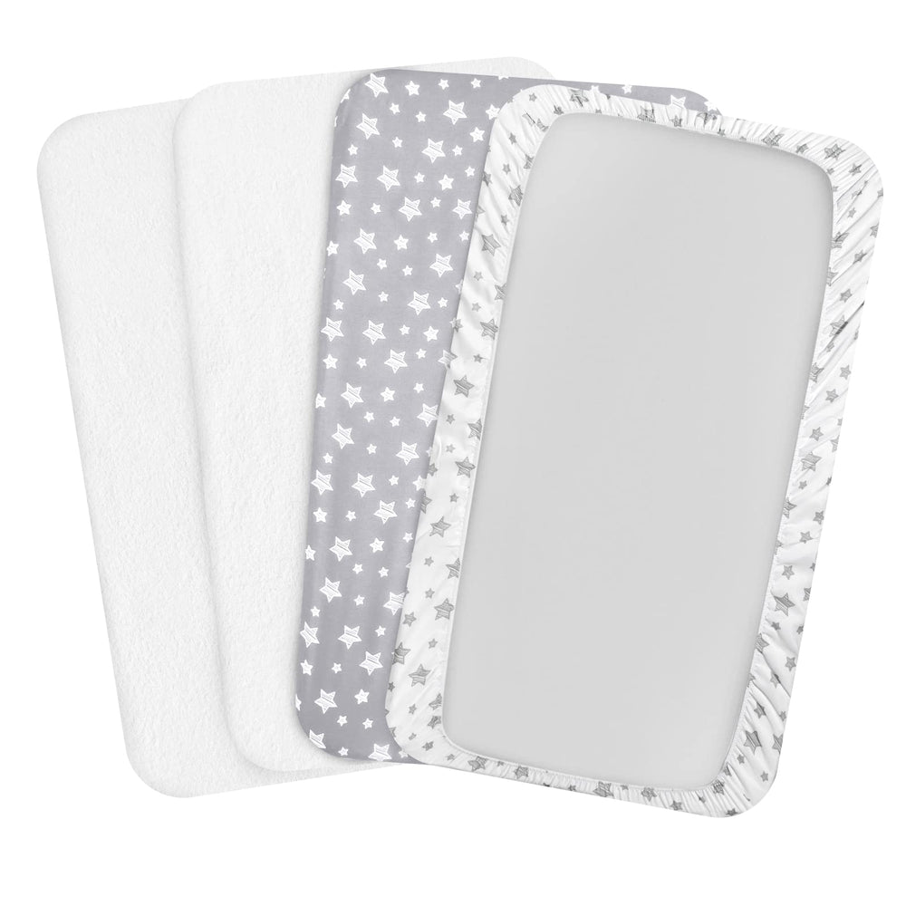 Moonsea pack-n-play-sheets-machine-washable-care showing easy laundry durability.