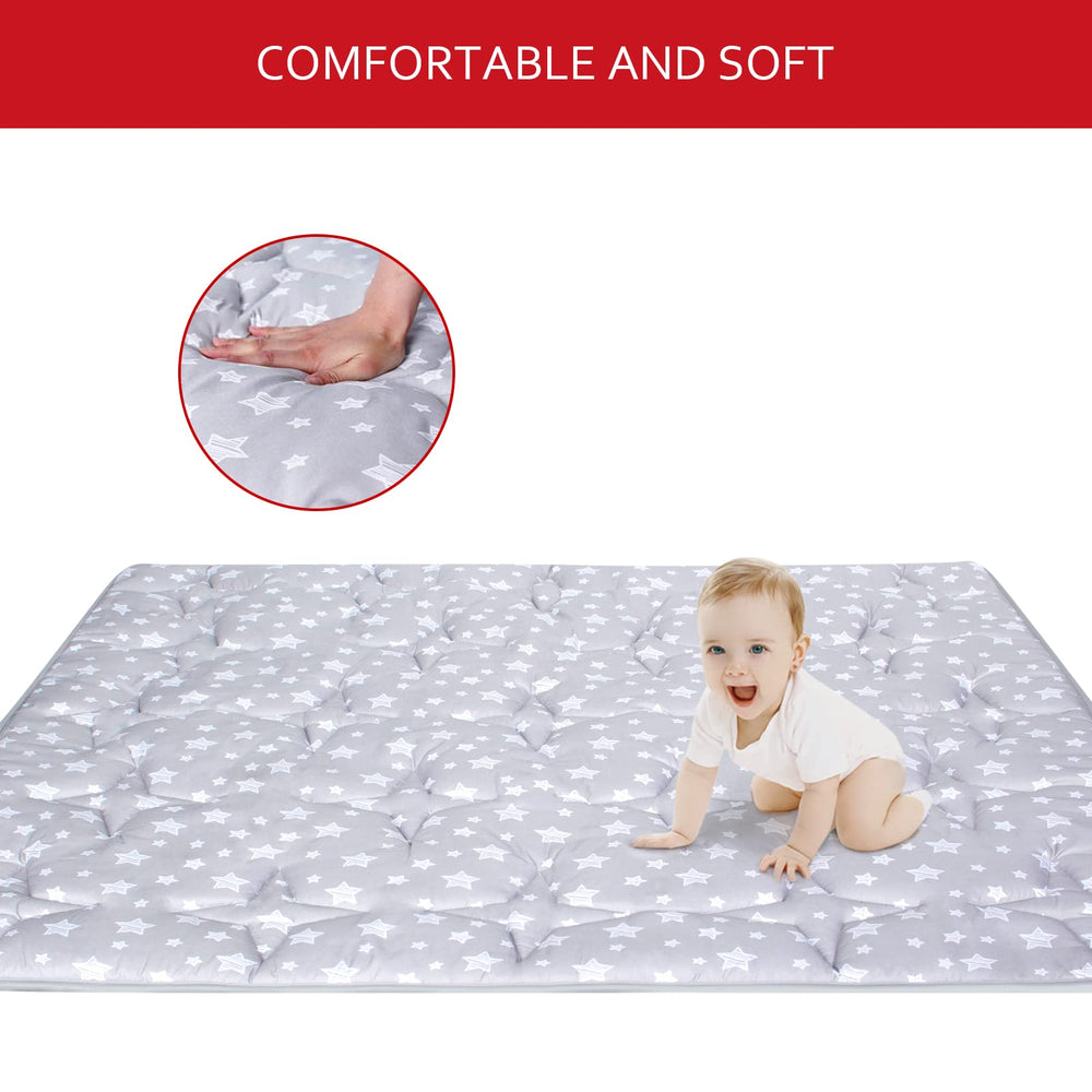 Moonsea playmat anti-slip back provides stable footing