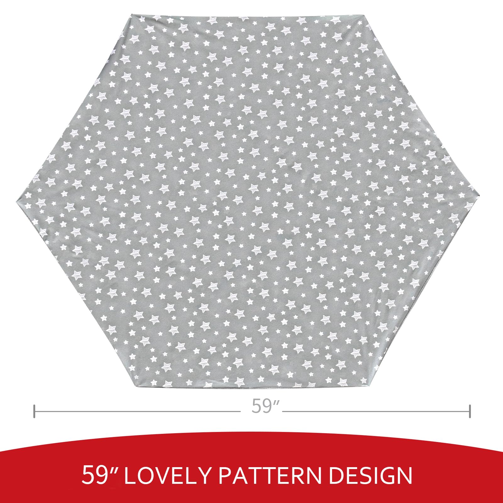 Moonsea playpen cover back non-slip grip keeps little movers stable.