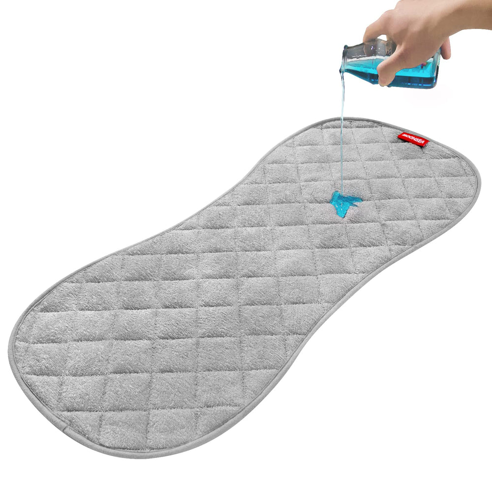 Moonsea quilted thicker changing pad liner machine-washable for easy cleanup.
