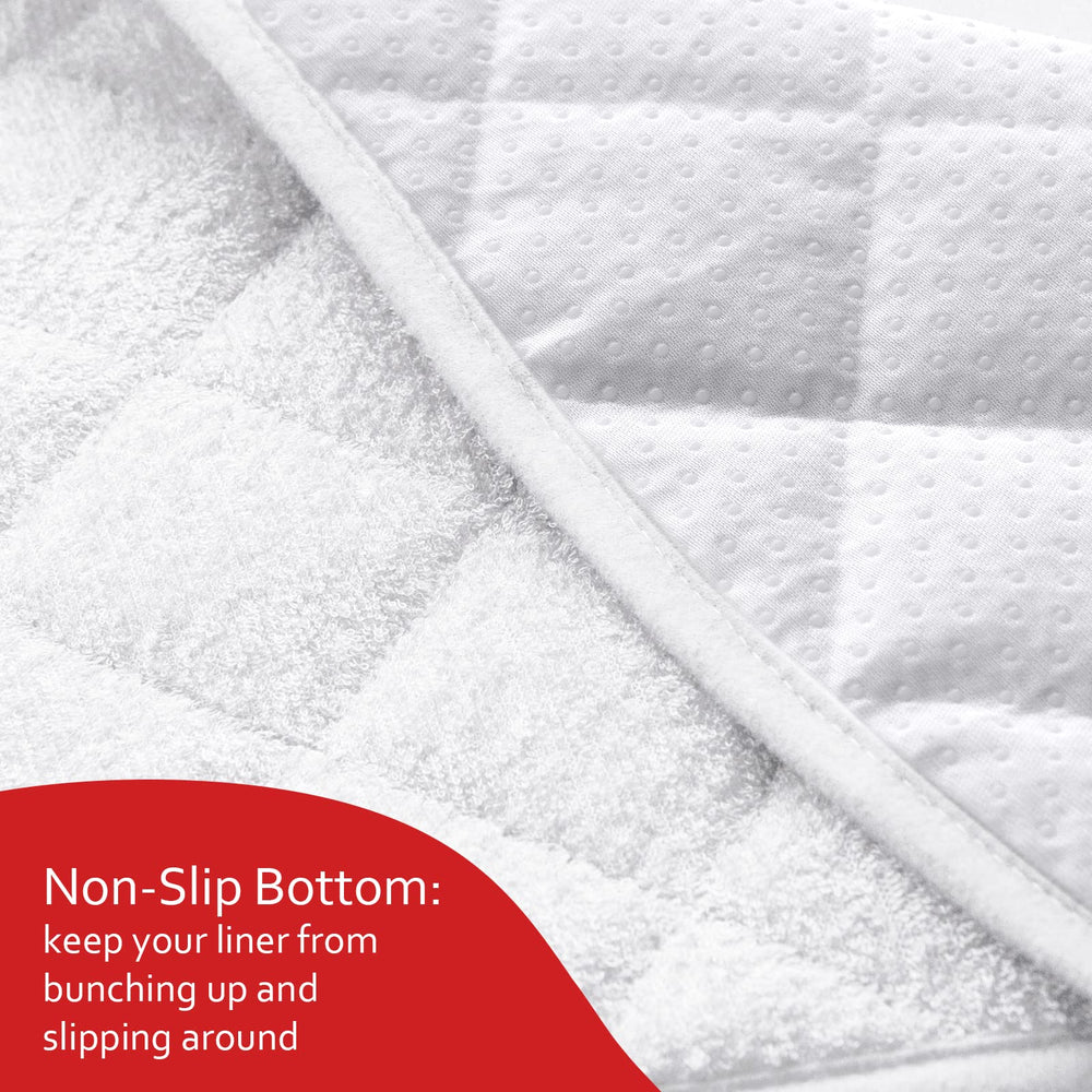 Moonsea liner non-slip bottom keeps changing pad in place during changes.