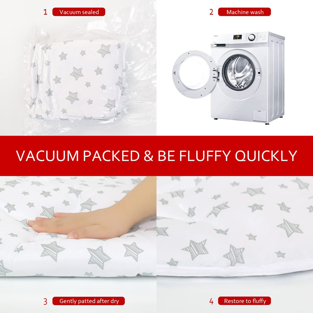 Moonsea Round Play Mat easy-clean feature supports quick cleanup after playtime.