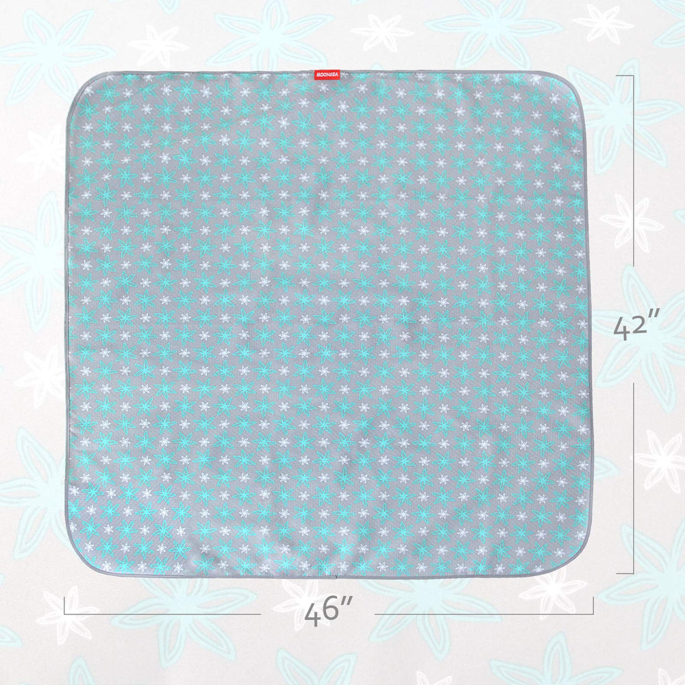 Moonsea Splat Mat wipe-clean surface ready for messes and spills