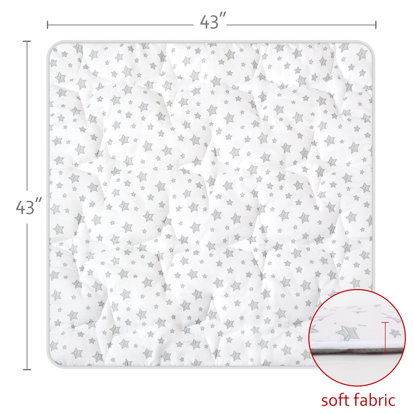 Moonsea tepee mat white star design brightens any room