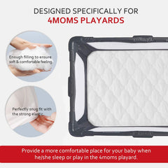 moonsea-waterproof-pack-and-play-sheets-bottom-fabric close-up demonstrates durable, crinkle-free surface