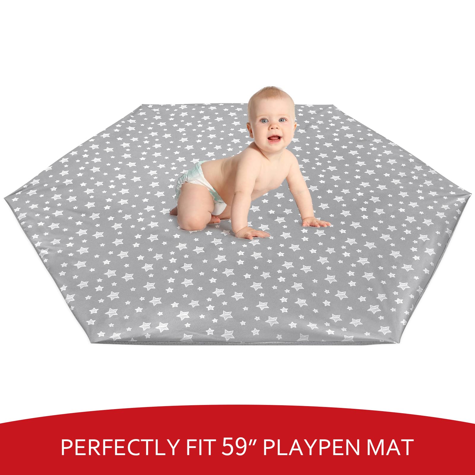 Moonsea waterproof surface is easy to wipe clean after meals and spills.