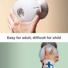 Moonybaby door knob safety cover installation process showing easy setup for busy families.