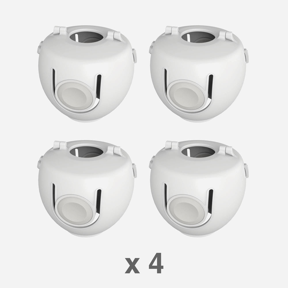 Moonybaby door knob safety cover packaging and quick removal messaging for parents.