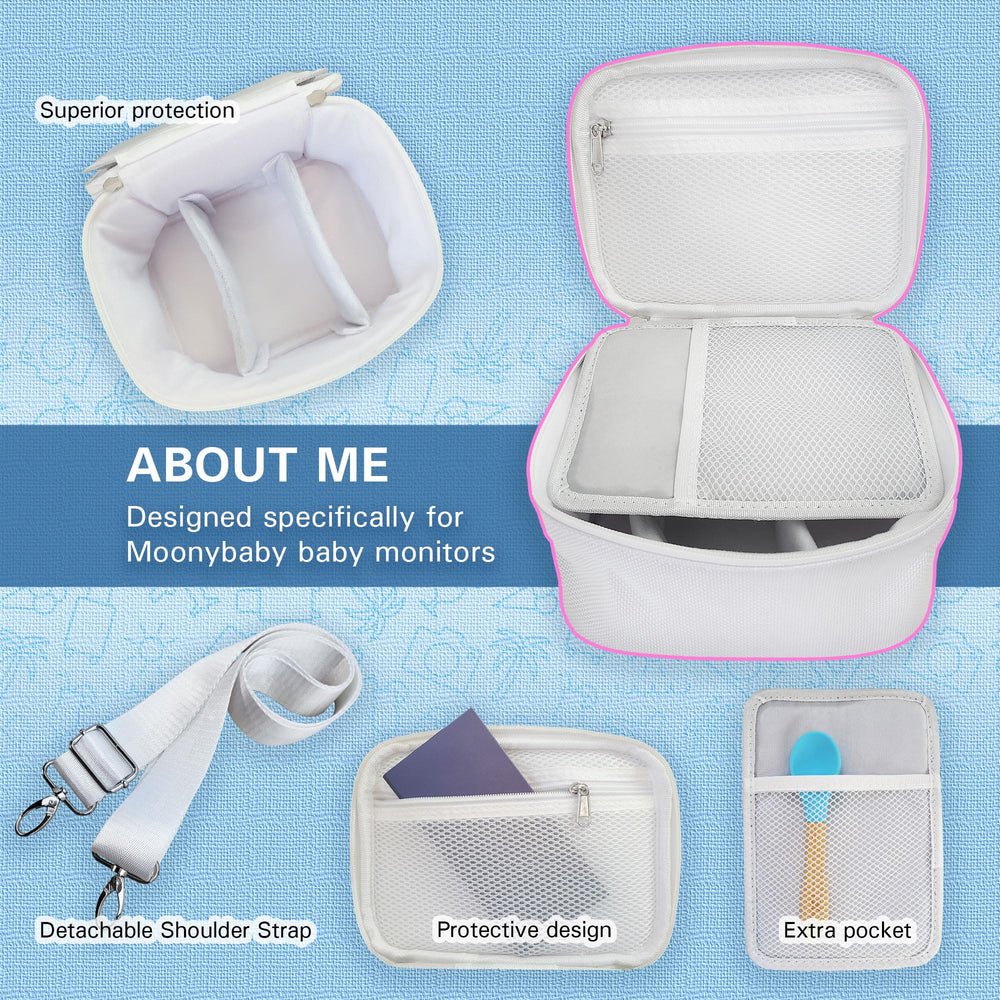 Moonybaby travel bag with detachable strap for easy hands-free transport