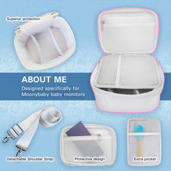 Moonybaby travel bag with detachable strap for easy hands-free transport
