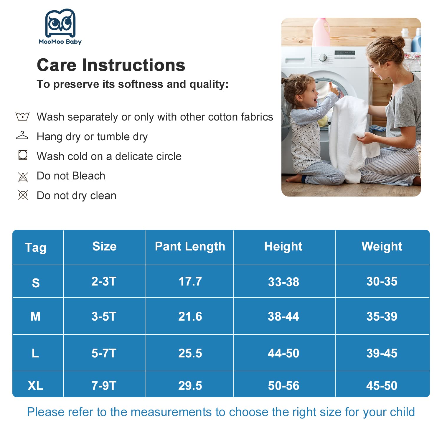 MooMoo Baby two-pack nighttime diaper pants for boys emphasizes convenient overnight protection.