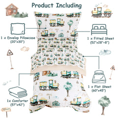 Mooreeke toddler bedding set fitted sheet demonstrates snug fit on standard toddler mattresses