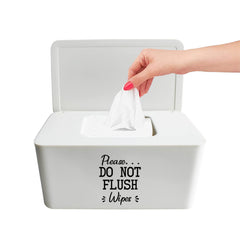 Moorfowl baby wipes dispenser front view showing compact bathroom organizer for quick diaper-time wipes