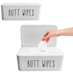 Moorfowl butt wipes dispenser package shows two compact boxes for tidy storage.