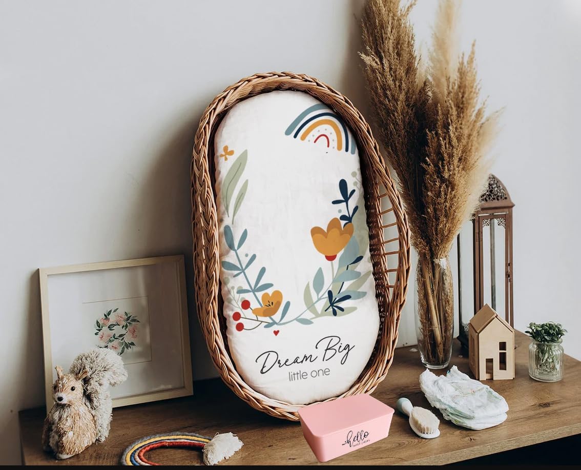 Moorfowl Hello Sweet Cheeks Wipes Holder pink gift-ready packaging.