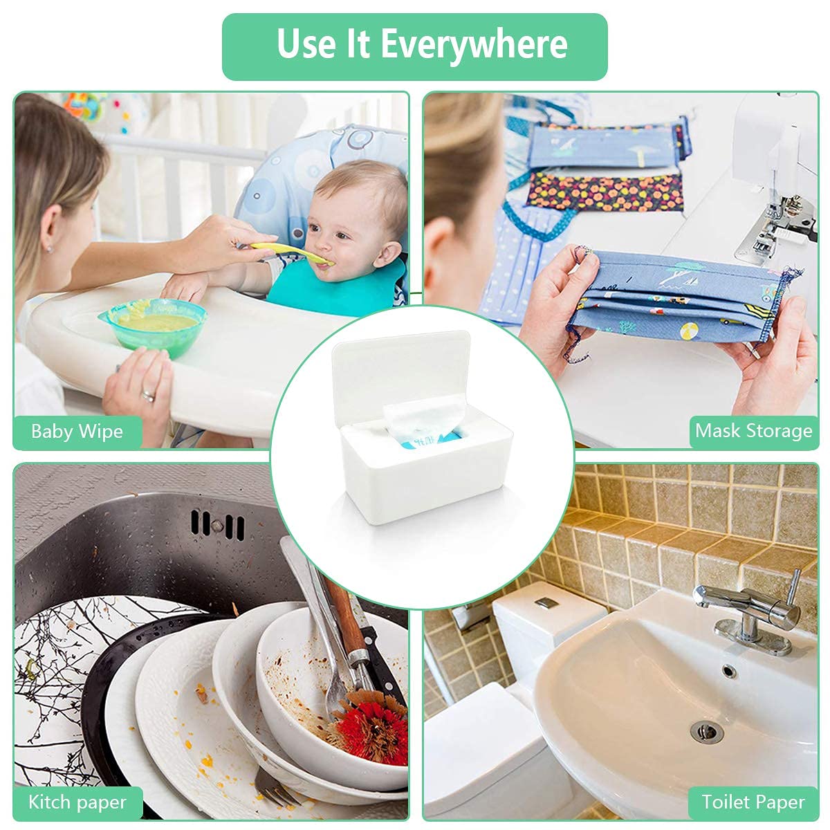 Moorfowl wipe dispenser in durable PP material for everyday use