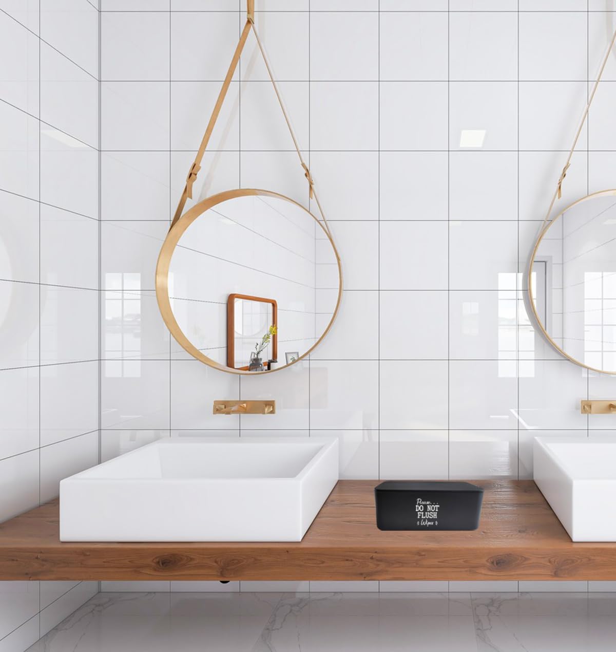 Compact dimensions ensure fit in crowded vanities and countertops