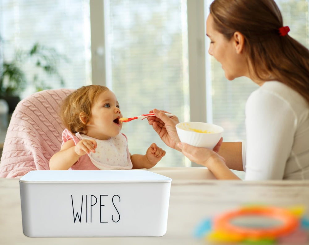 Moorfowl wipes dispenser side view highlighting compact footprint.