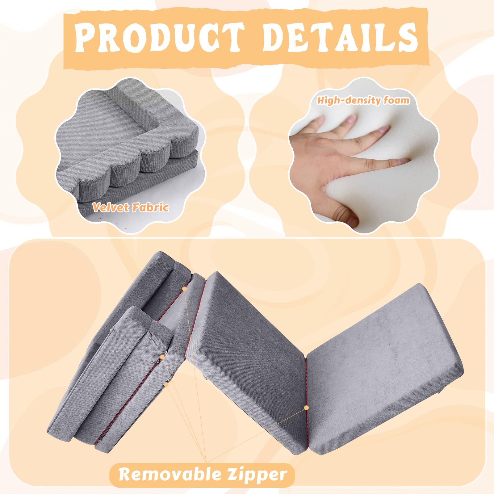 MOOZHEALTH high-density foam with safety edges providing a secure rest space