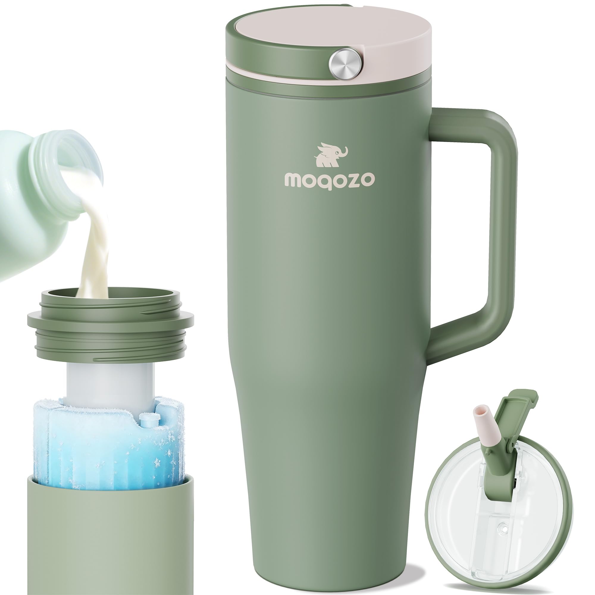 MOQOZO breastmilk storage bottle pours smoothly for on-the-go feeding.