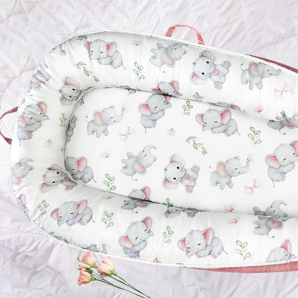 morabloomy elephant portable baby lounger on-floor-use supports supervised activities