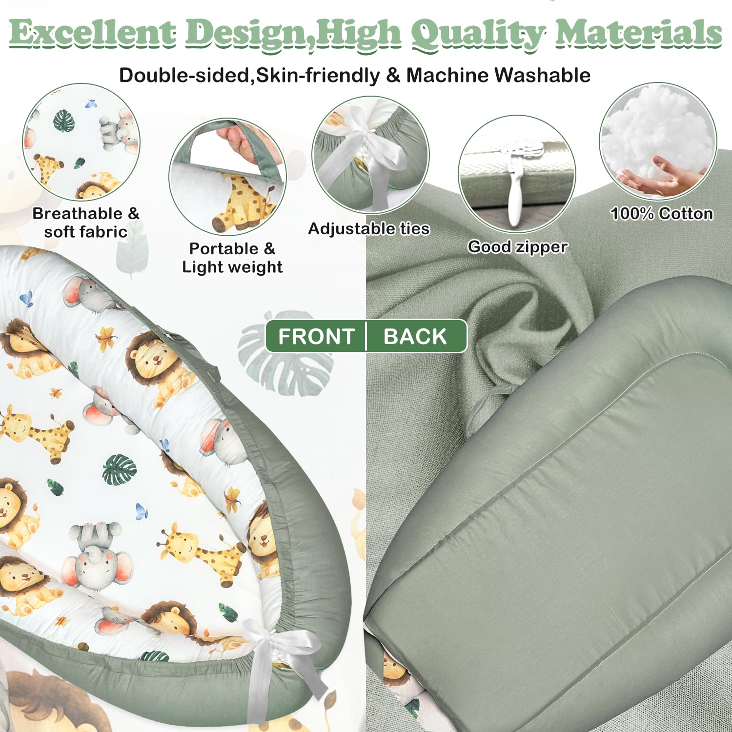Morabloomy breathable mesh bumper provides airflow and comfort for baby