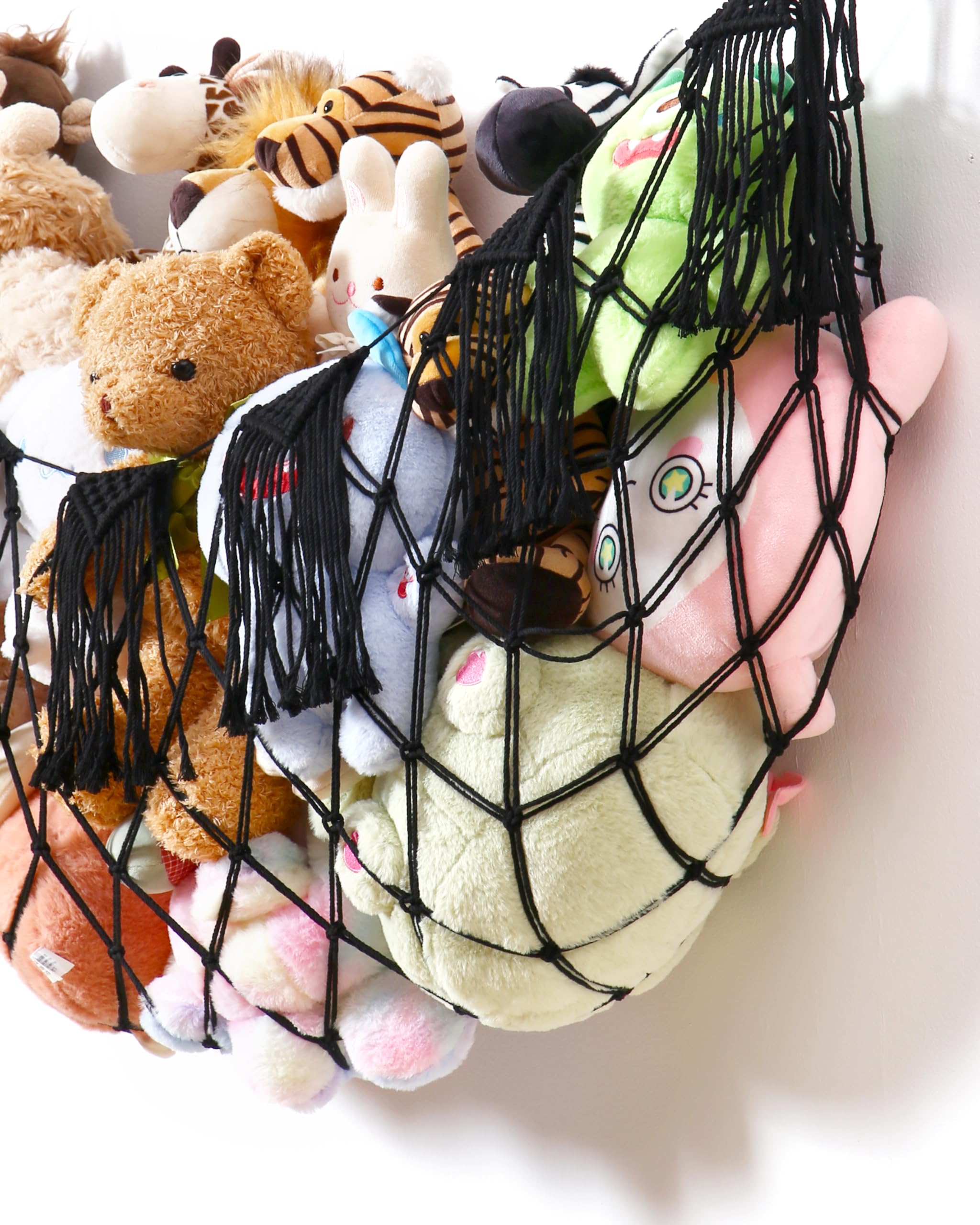 MORCCO boho-chic plushie net detail with removable lights and decorative style