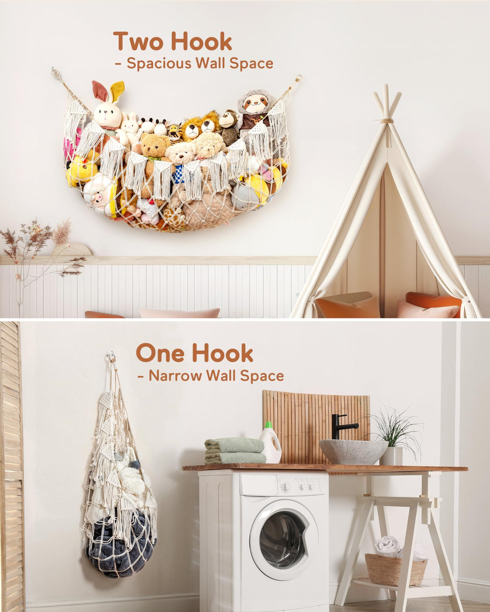 MORCCO easy installation with anchors and hooks for quick setup.
