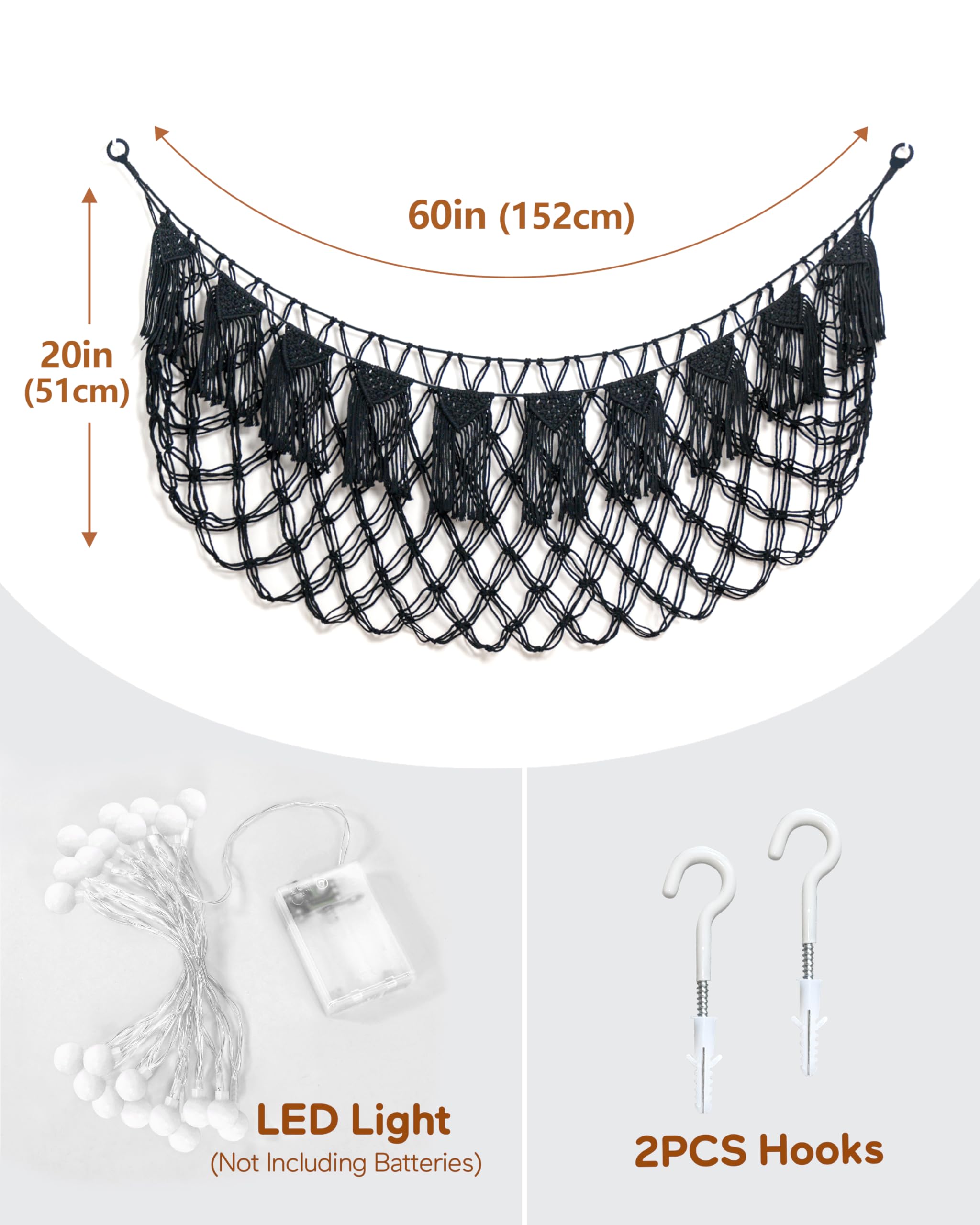 MORCCO macrame hammock uses sturdy cotton ropes and rust-proof hardware for longevity.