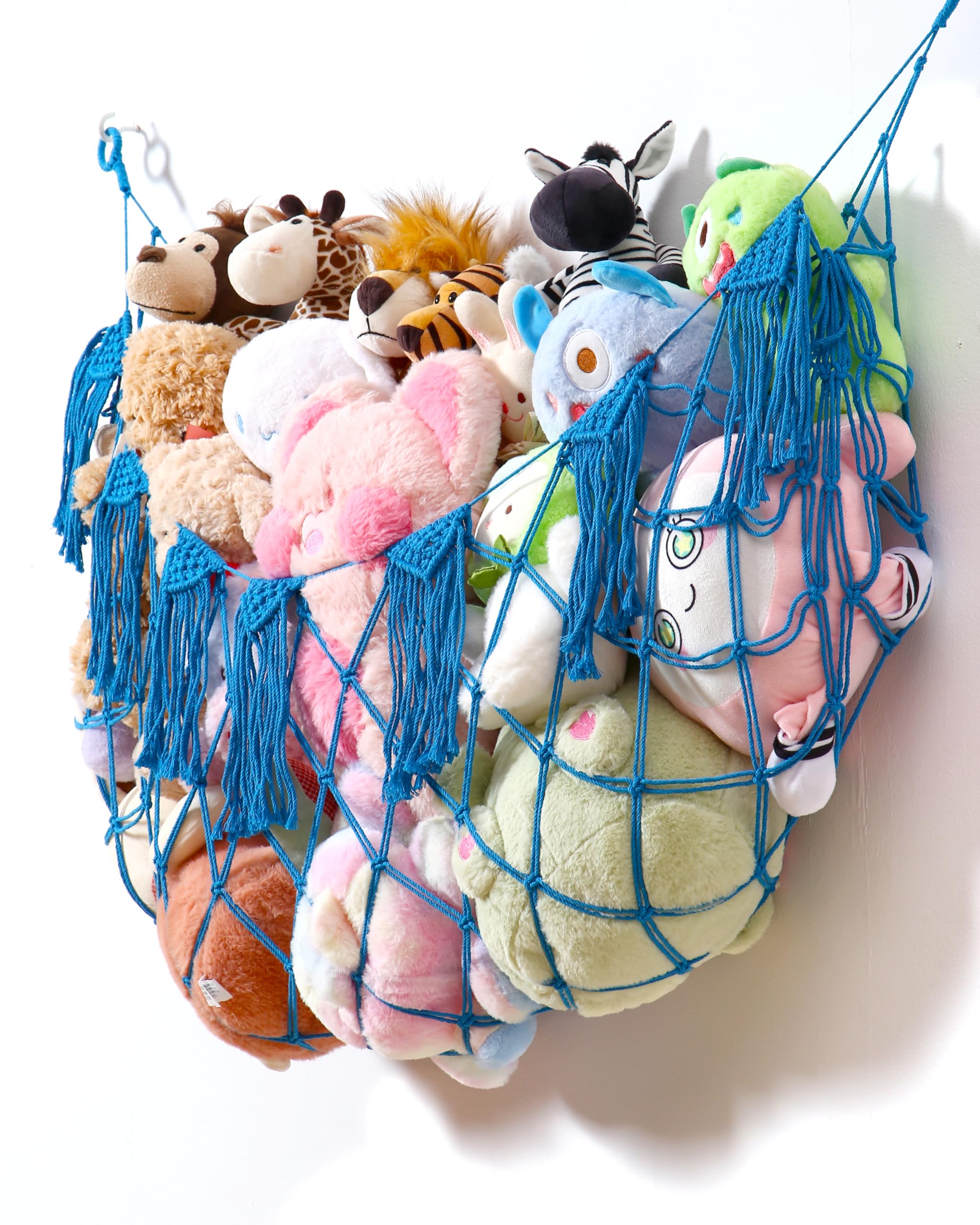MORCCO stuffed animal hammock for children's rooms doubles as decor and storage.