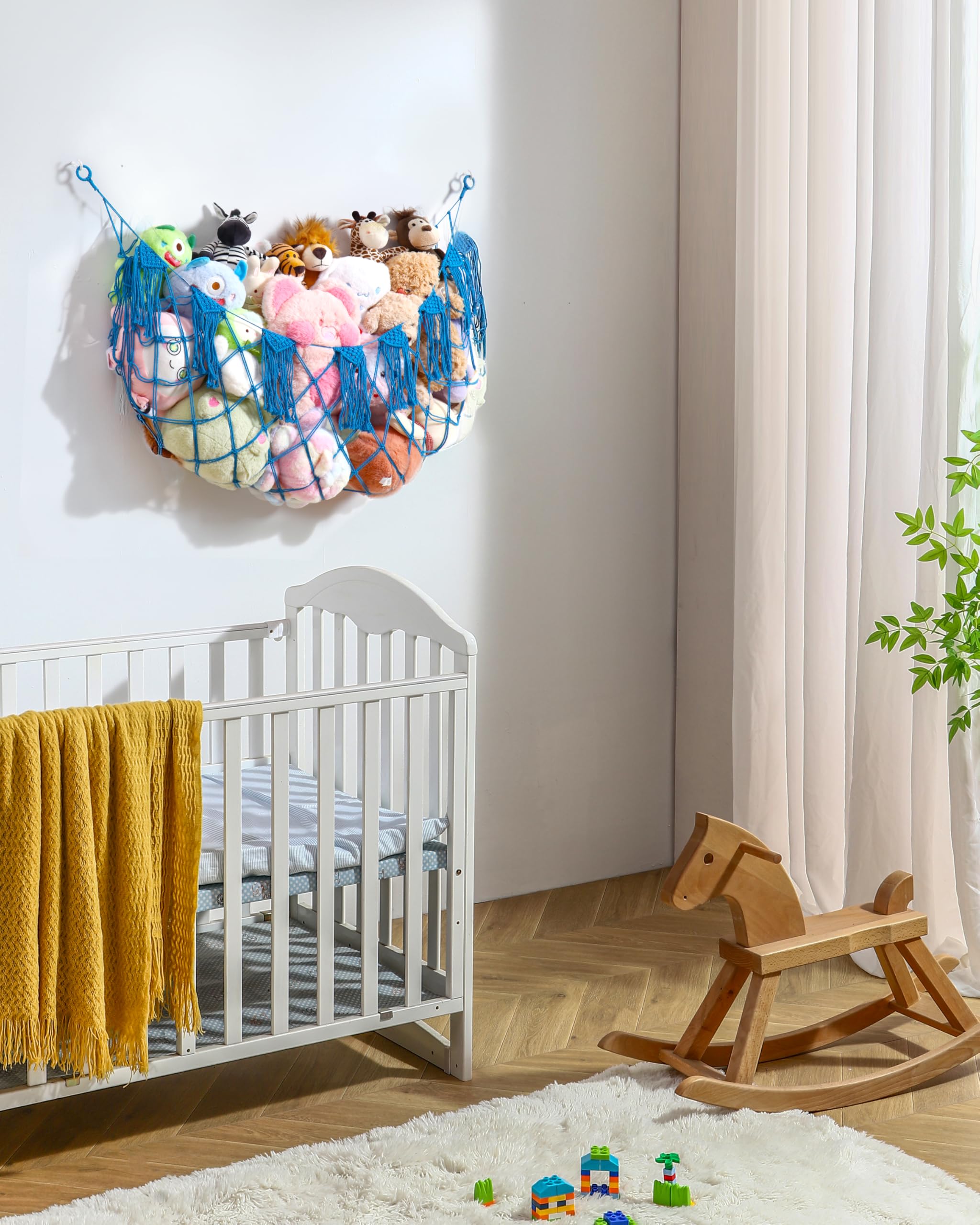 MORCCO stuffed animal hammock easy-installation ensures quick setup and reliable mounting.