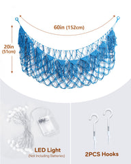 MORCCO sturdy cotton rope hammock with rust-proof hooks for safety.
