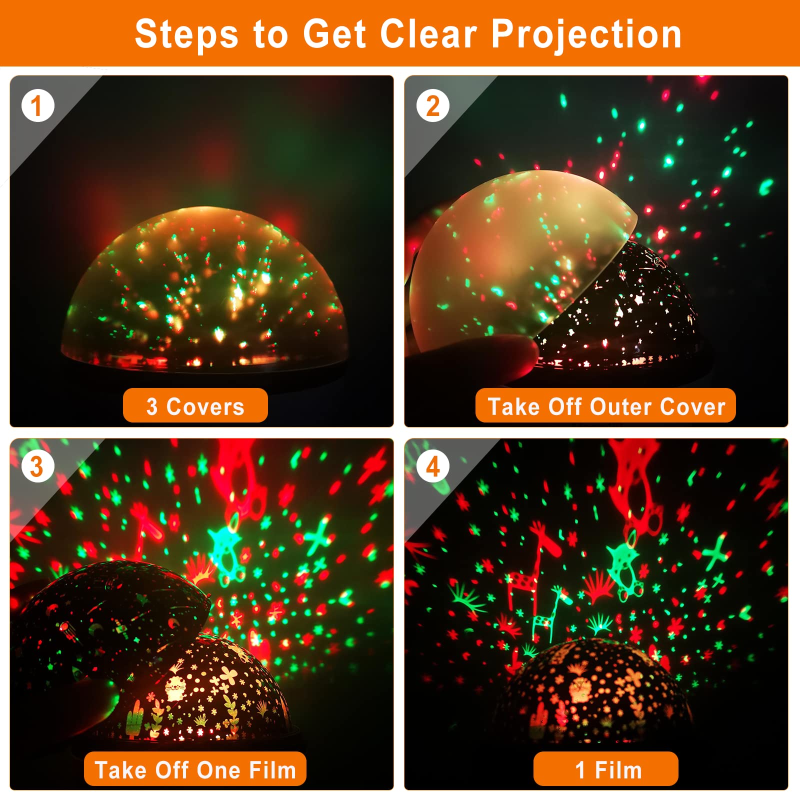 Moredig night light projector with calming music modes for bedtime