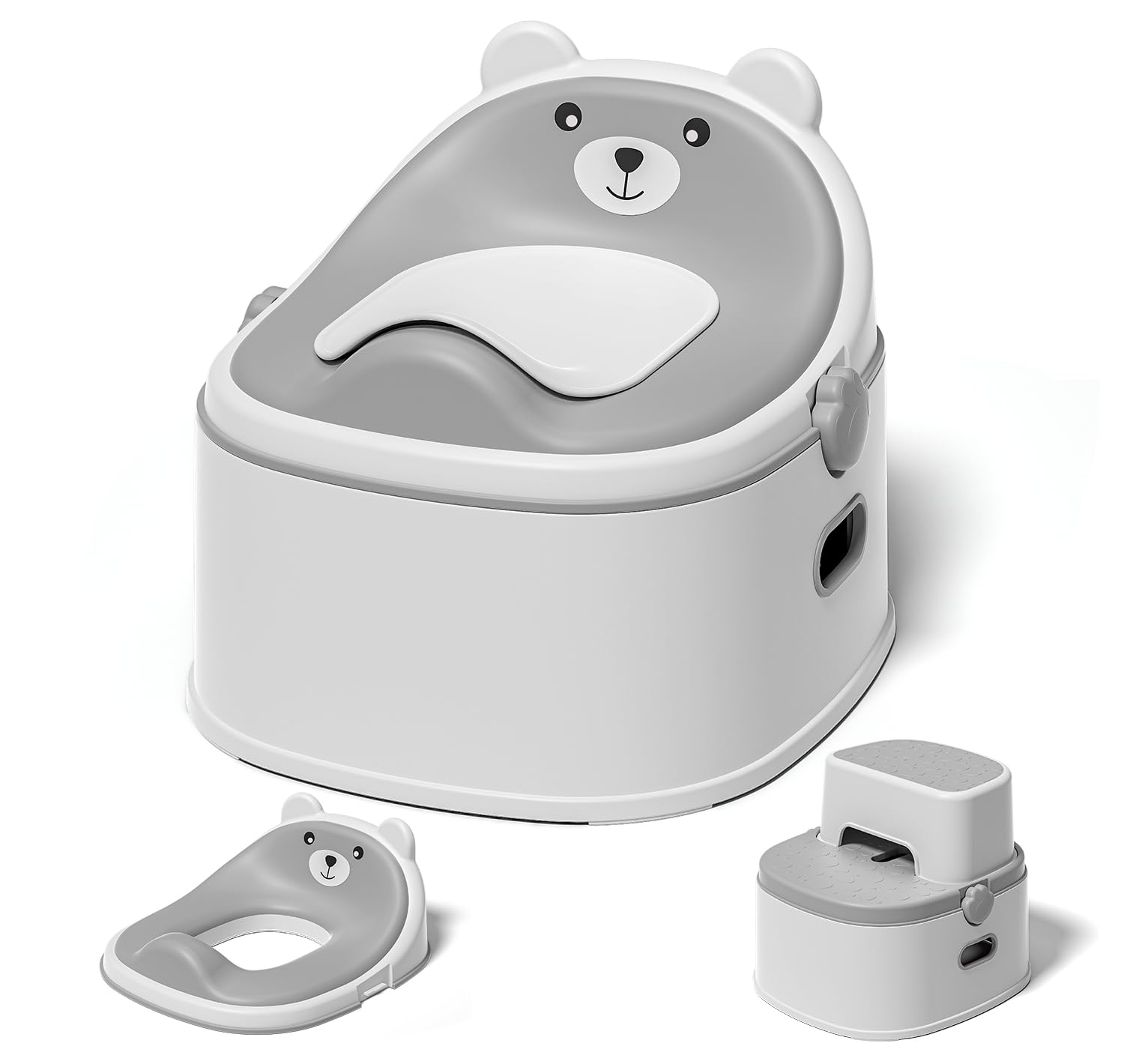 MoreFeel 3-in-1 toddler potty trainer standalone setup supports early learning with easy cleanups.