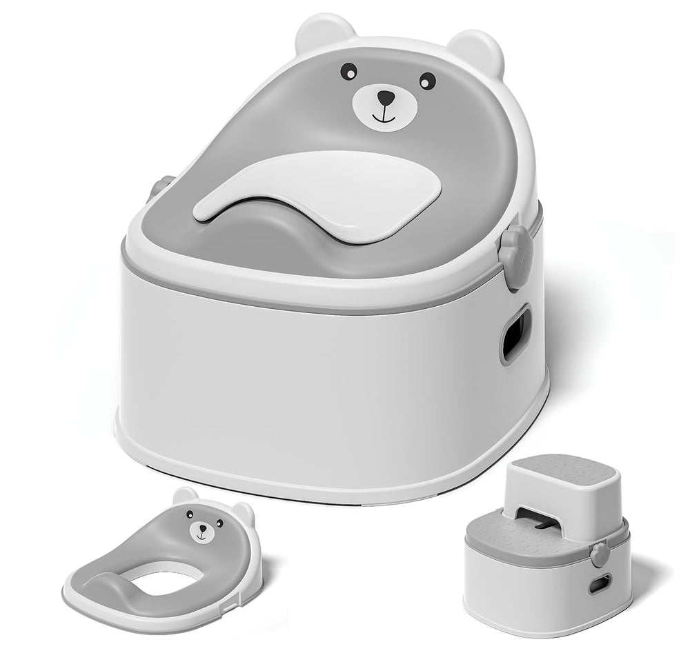 MoreFeel 3-in-1 toddler potty trainer standalone setup supports early learning with easy cleanups.
