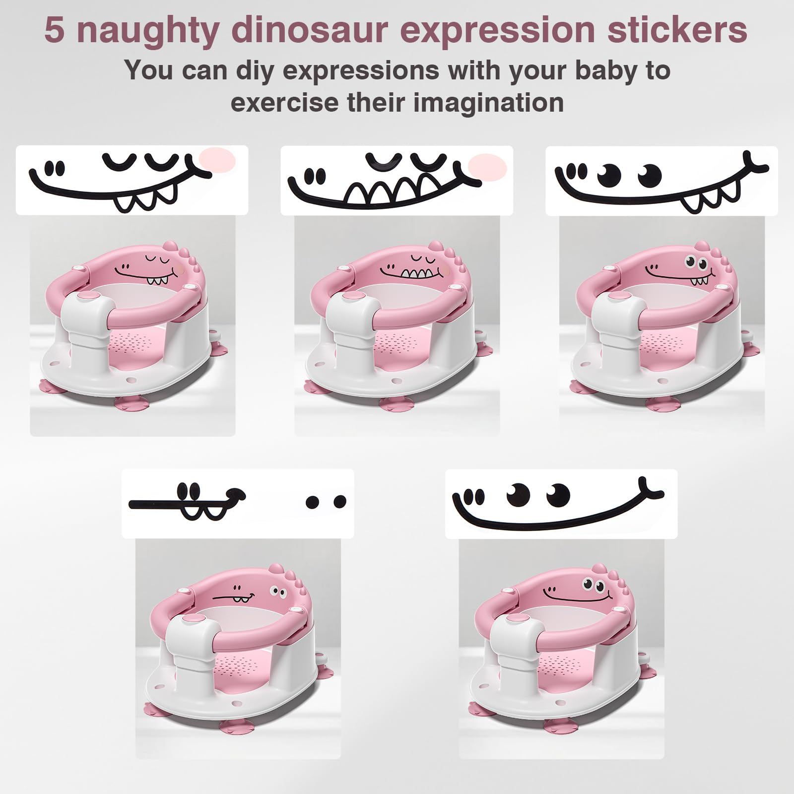 MoreFeel baby bath seat egg-shaped nest supports baby's posture.
