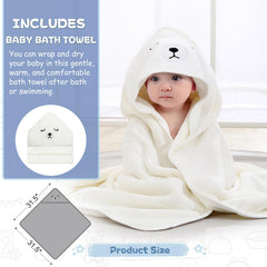 MoreFeel hooded towel included for post-bath warmth and comfort.