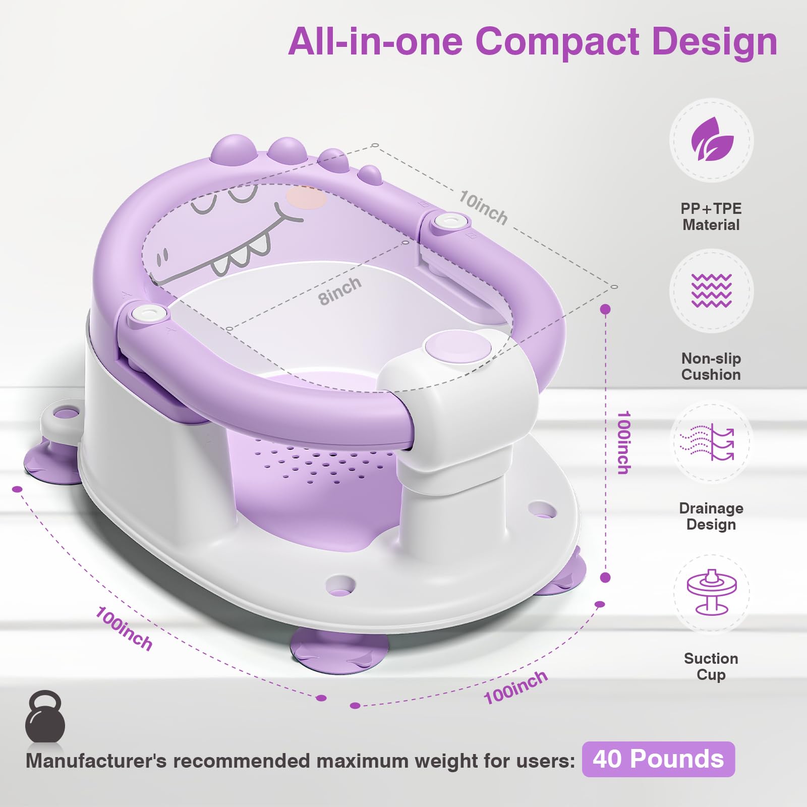 MoreFeel compact design fits most bathtubs for easier setup.